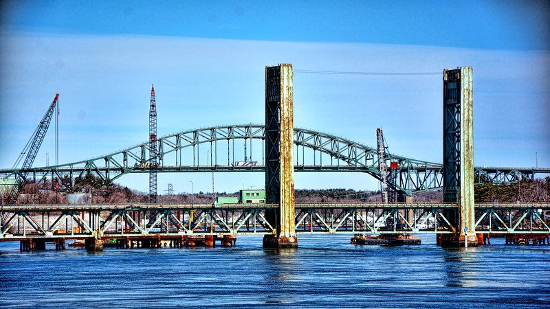 Bridge spanning the Piscataqua River, USA. Image via Flickr: mariano-mantel